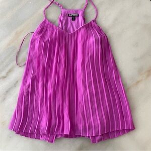 Express Women's Pink Pleated Top size XS